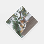 クリスマスチップムンク スタンダードランチョンナプキン (角)