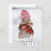 クリスマスチップムンク ポストカード (正面/裏面)