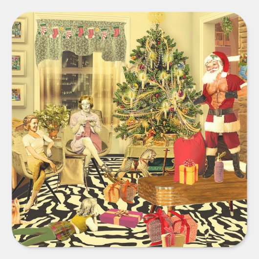 クリスマスチッペンデール スクエアシール (正面)