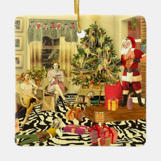 クリスマスチッペンデール セラミックオーナメント (正面)