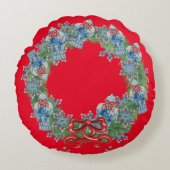 クリスマスチノイスリージンジャージャールジャーズ装飾用クッション ラウンドクッション (正面)