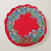 クリスマスチノイスリージンジャージャールジャーズ装飾用クッション ラウンドクッション (裏面)