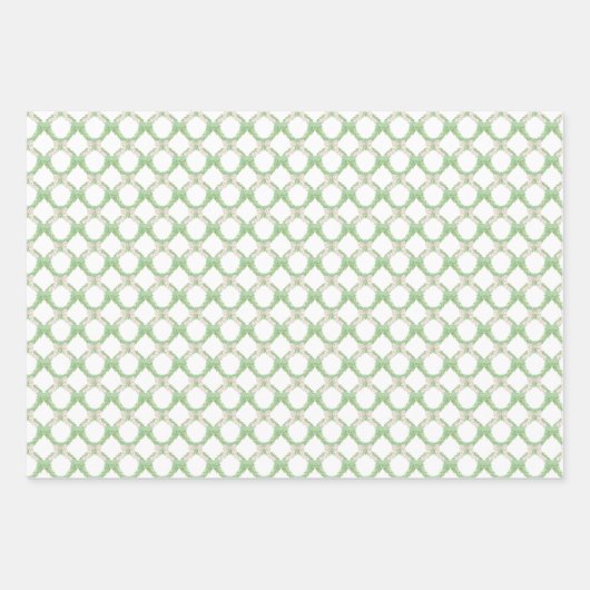 クリスマスチノイスリートレリスピンクコケットボウ ラッピングペーパーシート (正面)