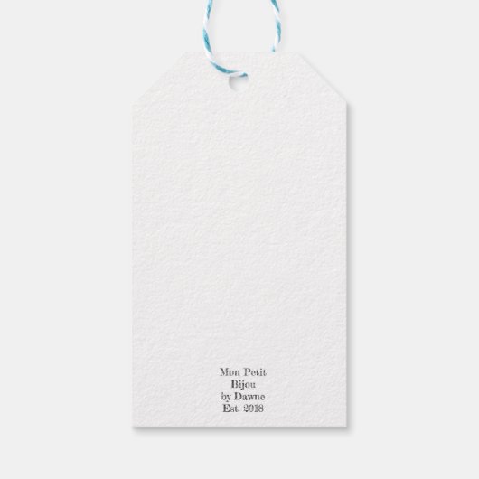 クリスマスチノワセリージンジャージャートピアリー ギフトタグ (裏面)