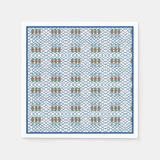 クリスマスチノワセリーバンブートピアリートゥピアリー スタンダードカクテルナプキン (正面)