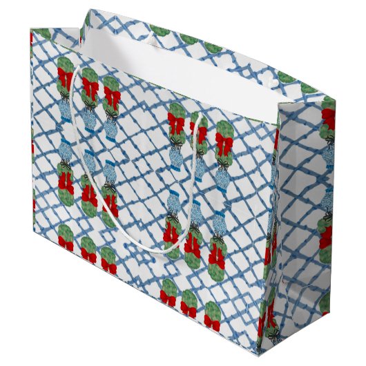 クリスマスチノワセリーバンブートピアリートゥピアリー ラージペーパーバッグ (裏面アングル)