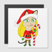 クリスマスチビ（小さくかわいく書いた感じ）の少女 (正面/裏面)