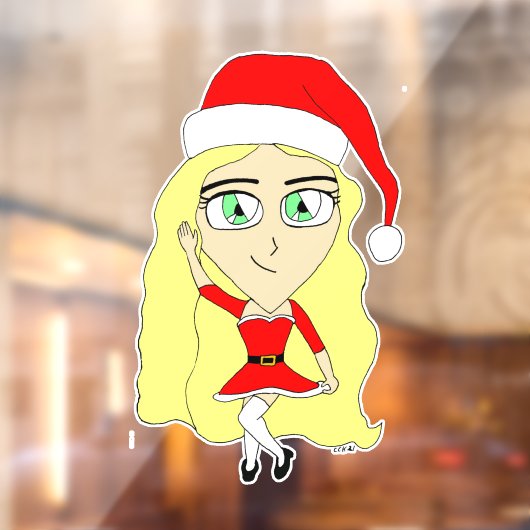 クリスマスチビ(小さくかわいく書いた感じ) ウィンドウサイン (シート2)