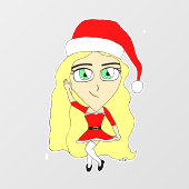 クリスマスチビ(小さくかわいく書いた感じ) ウィンドウサイン (シート)