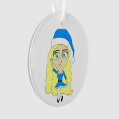 クリスマスチビ（小さくかわいく書いた感じ） オーナメント (正面)