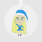 クリスマスチビ（小さくかわいく書いた感じ） オーナメント (裏面)