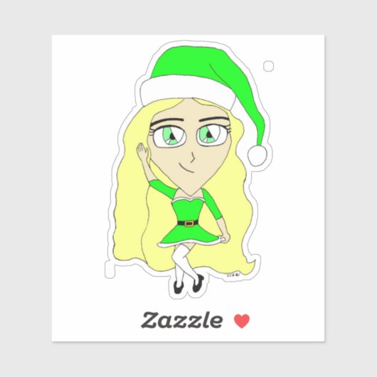 クリスマスチビ（小さくかわいく書いた感じ） シール (シート)