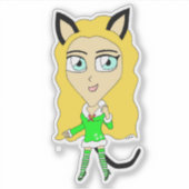 クリスマスチビ（小さくかわいく書いた感じ） シール (正面)