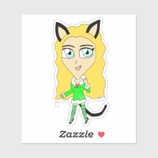 クリスマスチビ（小さくかわいく書いた感じ） シール (シート)