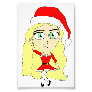 クリスマスチビ（小さくかわいく書いた感じ） フォトプリント           