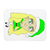 クリスマスチビ（小さくかわいく書いた感じ） マグネット (横)