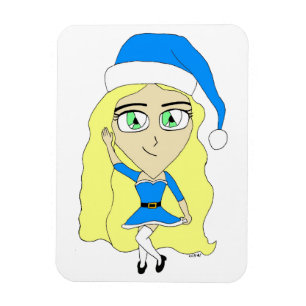 クリスマスチビ(小さくかわいく書いた感じ) マグネット