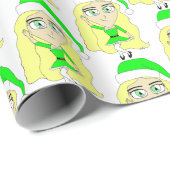 クリスマスチビ（小さくかわいく書いた感じ） ラッピングペーパー (ロールコーナー)