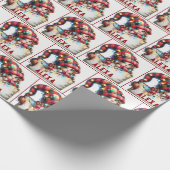 クリスマスチビ(小さくかわいく書いた感じ)格言付き名前をカスタムする ラッピングペーパー (角)