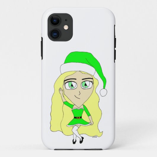 クリスマスチビ(小さくかわいく書いた感じ) Case-Mate iPhoneケース (裏面)