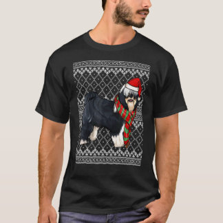 クリスマスチベットテリアサンタクロースハット醜いクリスマ Tシャツ