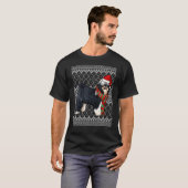 クリスマスチベットテリアサンタクロースハット醜いクリスマ Tシャツ (正面フル)