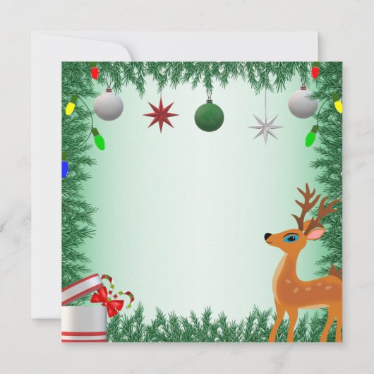 クリスマスチャイルズトインデナーグリーンホリデーズ 招待状 (裏面)