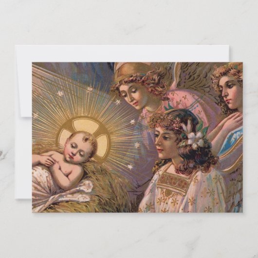 クリスマスチャイルドカードまたは招待状 (正面)