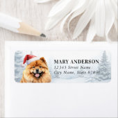 クリスマスチャウ差出人住所ラベル ラベル (インサイチュ)