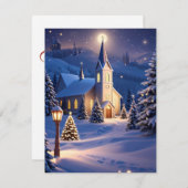 クリスマスチャーチのグリーティングカード シーズンカード (正面/裏面)