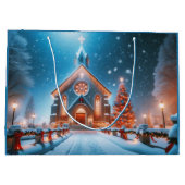 クリスマスチャーチ抱き枕 ラージペーパーバッグ (裏面)