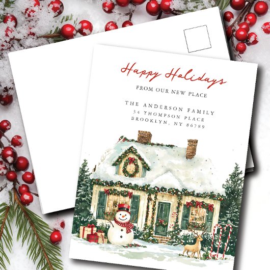 クリスマスチャームの新しい住所のお知らせ 案内ポストカード