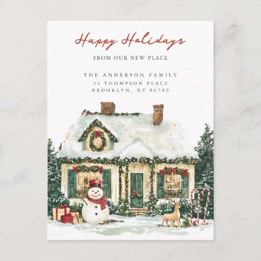 クリスマスチャームの新しい住所のお知らせ 案内ポストカード (正面)