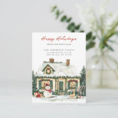 クリスマスチャームの新しい住所のお知らせ 案内ポストカード (スタンド正面)