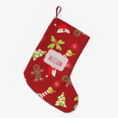 クリスマスチャーム スモールクリスマスストッキング (正面 (吊り時))