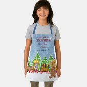 クリスマスチョオトレインジンジャーブレッドマンnキャンディ エプロン (インサイチュ)