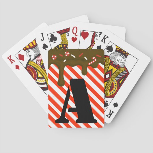 クリスマスチョコレートドリップペパーミントキャンディーズクリスマスc トランプ (裏面)