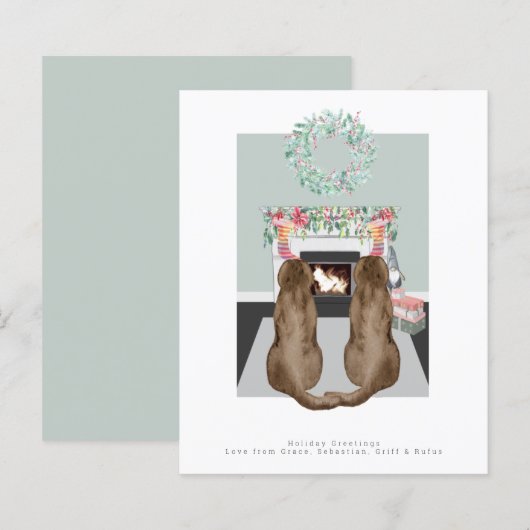 クリスマスチョコレートラブラドールドッグフィアレスシーン (正面/裏面)