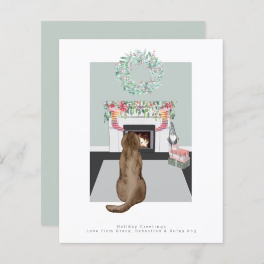 クリスマスチョコレートラブラドールドッグフィreplaceシーン (正面/裏面)