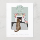 クリスマスチョコレートラブラドールドッグフィreplaceシーン (正面)