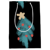 クリスマスチョークの木々 ミディアムペーパーバッグ (正面)