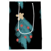 クリスマスチョークの木々 ミディアムペーパーバッグ (裏面)