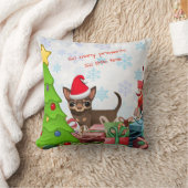 クリスマスチワフアアクセントピロー クッション (ブランケット)