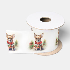 クリスマスチワフアウィズホリデーセーター サテンリボン