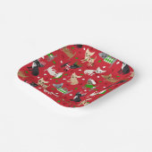 クリスマスチワフアオールコーツ紙プレート ペーパープレート (傾斜あり)