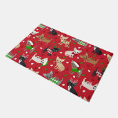 クリスマスチワフアオールコーツ ドアマット (アングル)