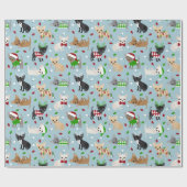 クリスマスチワフアオールコーツ ラッピングペーパー (フラット)