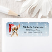 クリスマスチワフアドッグ差出人住所ラベル ラベル (インサイチュ)