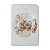 クリスマスチワホアトナディアドッグ バスマット (正面縦)