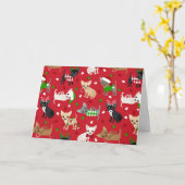 クリスマスチワワカード カード (黄色い花)